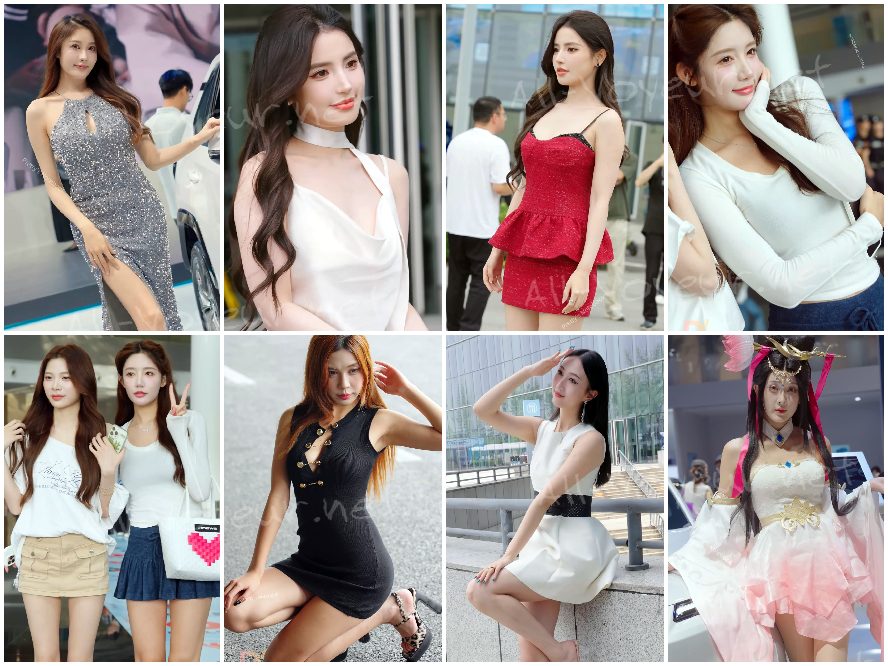 さまざまなトップクラスの高価値インターネットセレブモデルの長い脚の比較（120V）