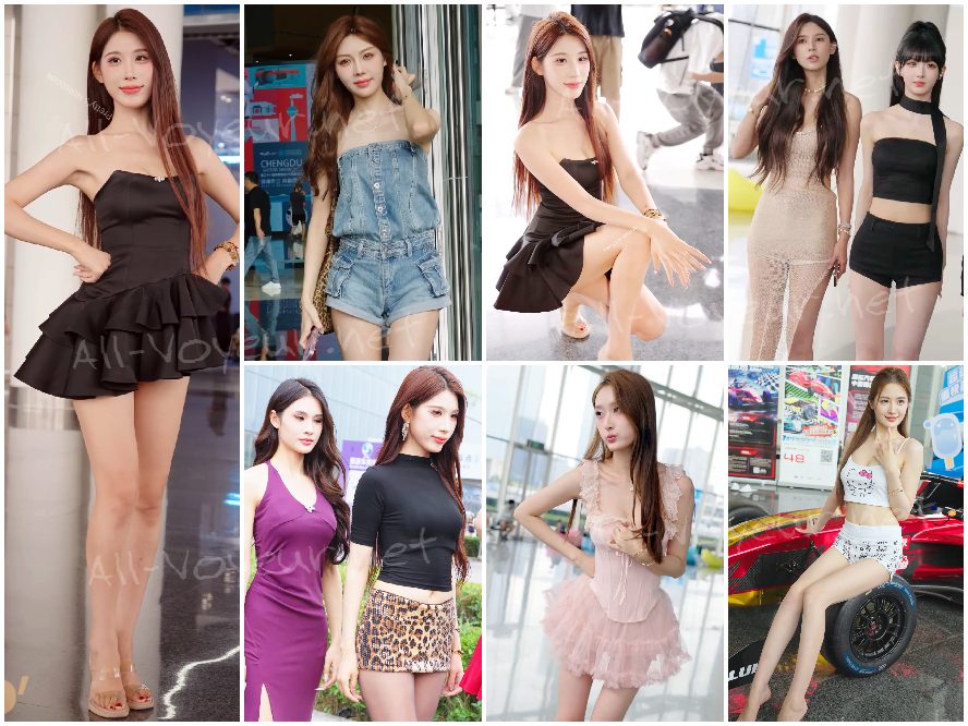 さまざまなトップクラスの高価値インターネットセレブモデルの長い脚の比較（120V）