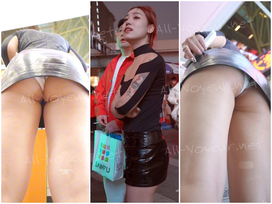 足の長い外国人の女の子がサンドレスを着ています。彼女のTバックは13cmの陰毛をかろうじて隠しています。