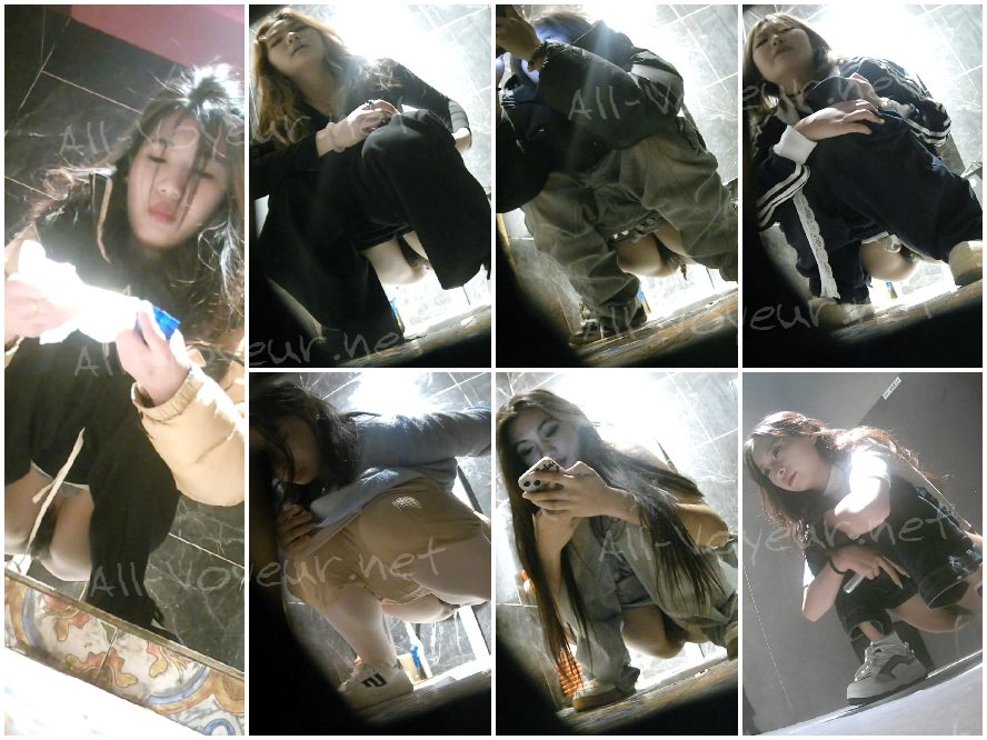 オンライン限定プレ​ミア：【パノラマバートイレショット】黒ストッキングとハイヒールを履いた様々な美女が登場。11