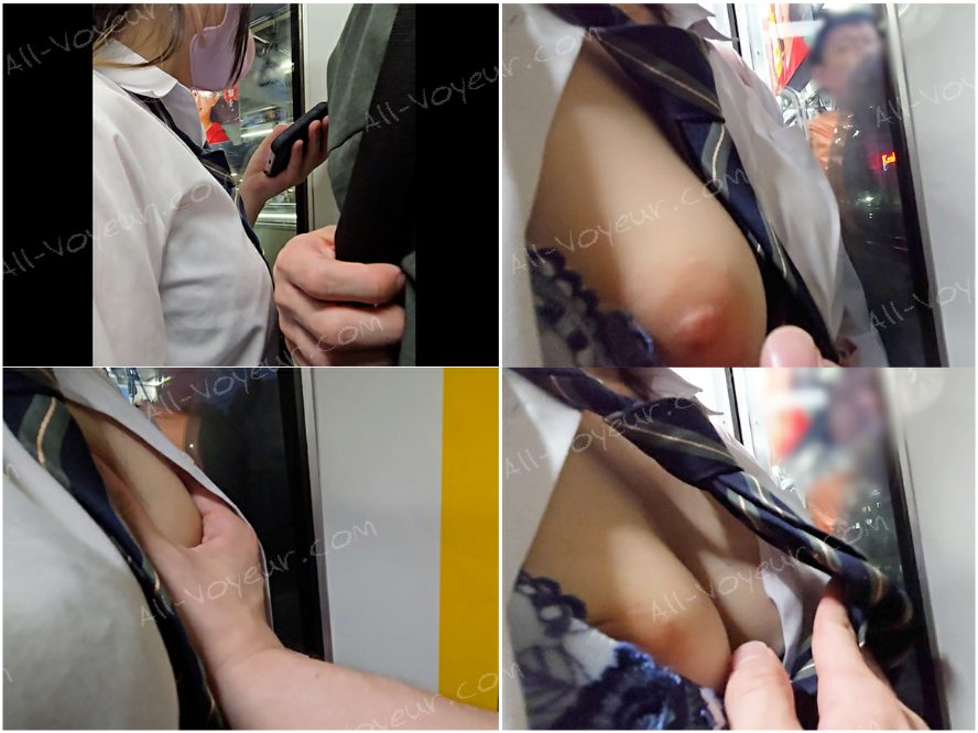 痴かん狂信者 #140【★6】色白な超絶美少女、ブラウス脱がして生の美巨乳揉み、乳首コリコリ成功！撮影に気づいて必死に顔逸らし！