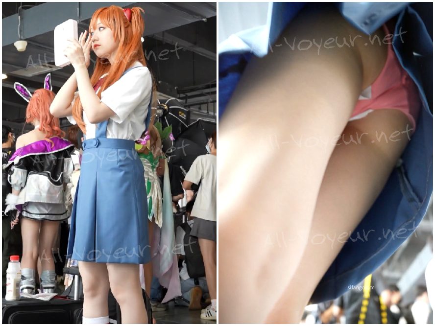 【xxn-157】ブースホスト（2）…赤と黒のロリータドレスに黒ストッキング、お尻がとってもプルプル。