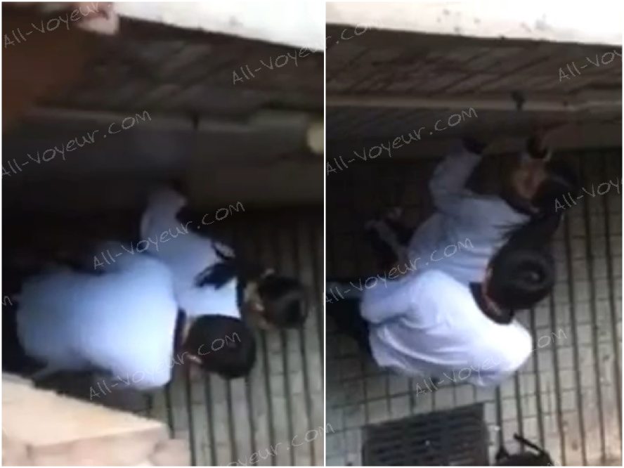 ❤️仲睦まじい高校生カップルが屋上でセックスをしていたところ、撮影されていることに気付きました。二人はすぐにセックスをやめて別れてしまいました。二人の関係にとって、これは本当に残念な出来事でした！