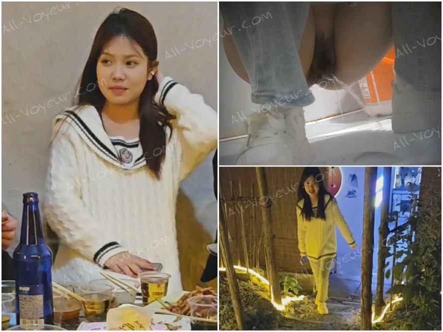 同僚が農場で誕生日ディナーをしていました。❤️ 可愛い女性の同僚を間に合わせの女性用トイレまで尾行して、彼女が排尿しているところをこっそり撮影しました。