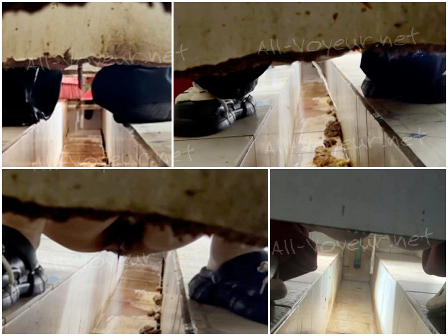 女性が乾いたトイレをこっそり撮影しながら拍手をする - 画面いっぱいに糞便が映る、下痢エピソード34。