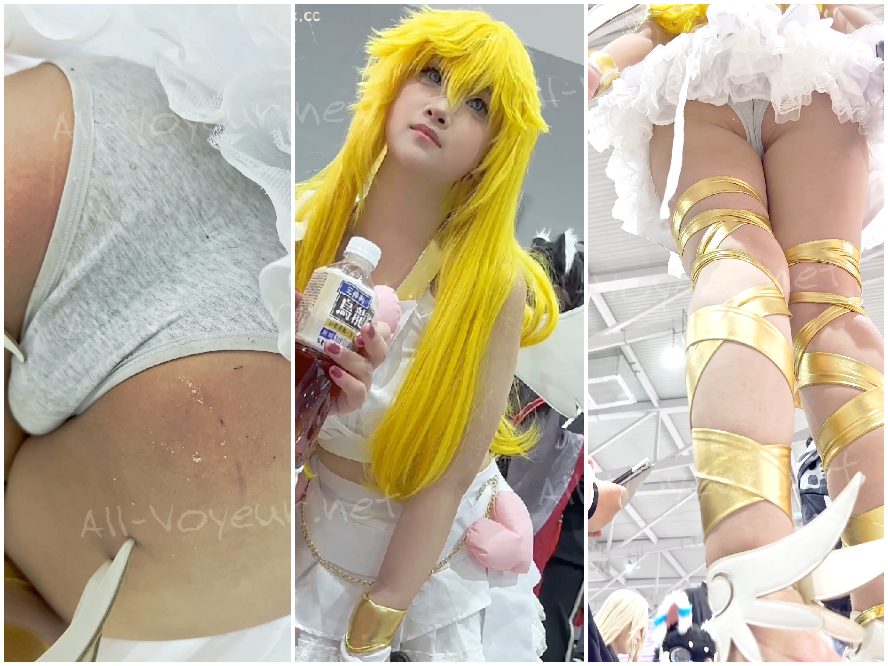 [KFC] JK制服の可愛い女の子と親友がお買い物 — キュート＆スウィートスタイル — ライトグレーのショーツ（前後アングル）