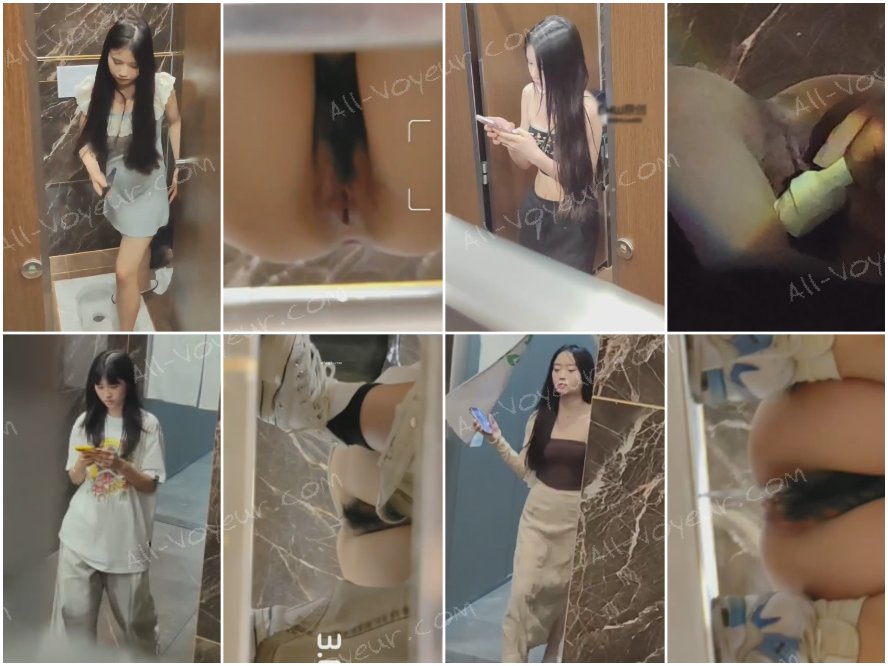 新たに流出した高品質の手持ちカメラによる盗撮写真❤️ ホテルのロビーにある女性用トイレで用を足している数人の可愛い若い女性たち。集中した照明と自然なショット。