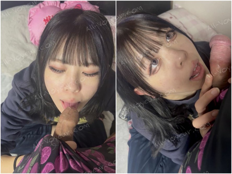 お風呂上りに彼ちんぽフェラ