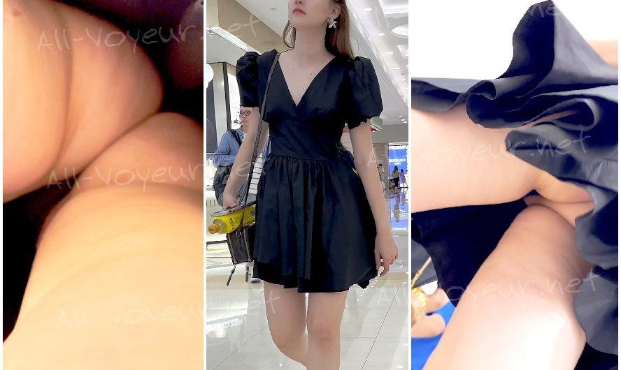 留学生とそのボーイフレンドは買い物に出かけた。彼女は長いスカートの下に、確かにセクシーなキャミソールを着ていた。