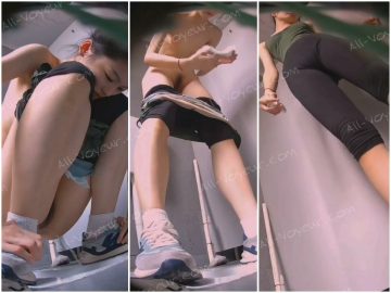 盗撮の達人が女子高のトイレに潜入❤️ダンス科の美女がレッスン着を脱いで全裸になり、用を足したり生理用品を交換したりしながら親友とおしゃべりする様子を捉えた1080P高画質動画