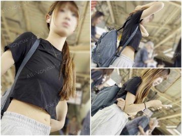 街の風景５２　美人ＪＤがぴちぴちシャツで小ぶりおっぱいなのにバチバチ美顔と細い腰と膨らみお乳がエモいので性欲が溢れて止まらない