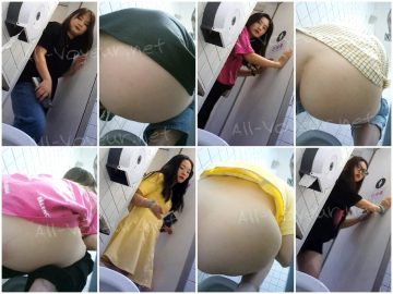 ショッピングモールのパノラマビュー❤️ 大きなお尻のエレガントな美女がたくさん、4K クローズアップがいっぱい！