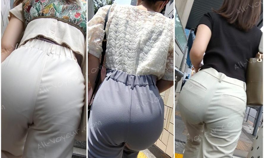 ちょっと突き出し過ぎ！パツパツのパンツが張り裂けそうなお姉さん。3選