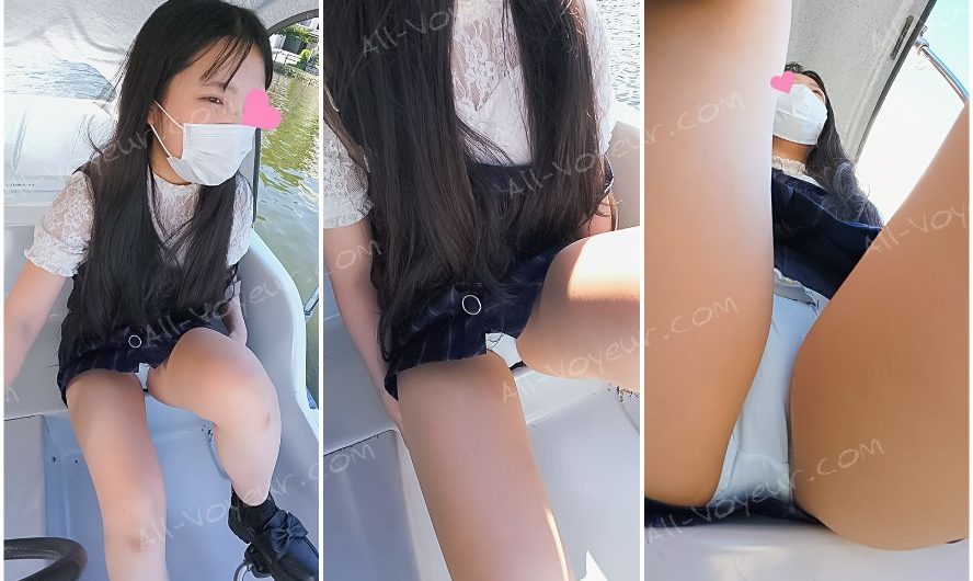 『ボートでデート36』初登場Aラインのジャンスカの黒髪ロングギャルちゃんとスワンボートでパンチラ撮影【シーズン4-2】