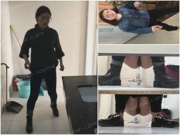 冴えない男が勤務中にサボって職場の女子トイレに潜入❤️メガネをかけた大人っぽい女性同僚2人が用を足す様子を盗撮【高画質・無修正版】