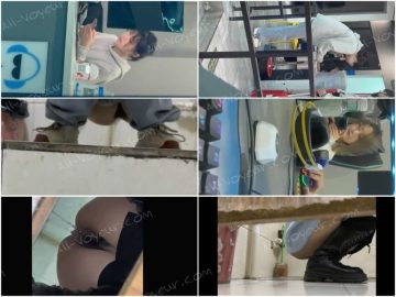 新たなリーク投稿者がネットカフェの女性用トイレに潜入し盗撮❤️女性2人が排尿する様子を捉え、ロングブーツを履いた美女は用を足した後に体をブルッと震わせる