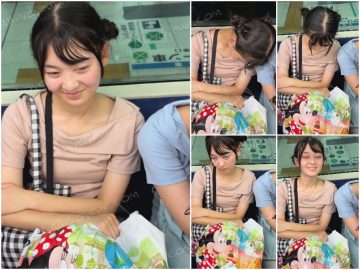 【推定B~Cカップ18】ミニー髪型の可愛い子！おっぱいの膨らみ撮影！